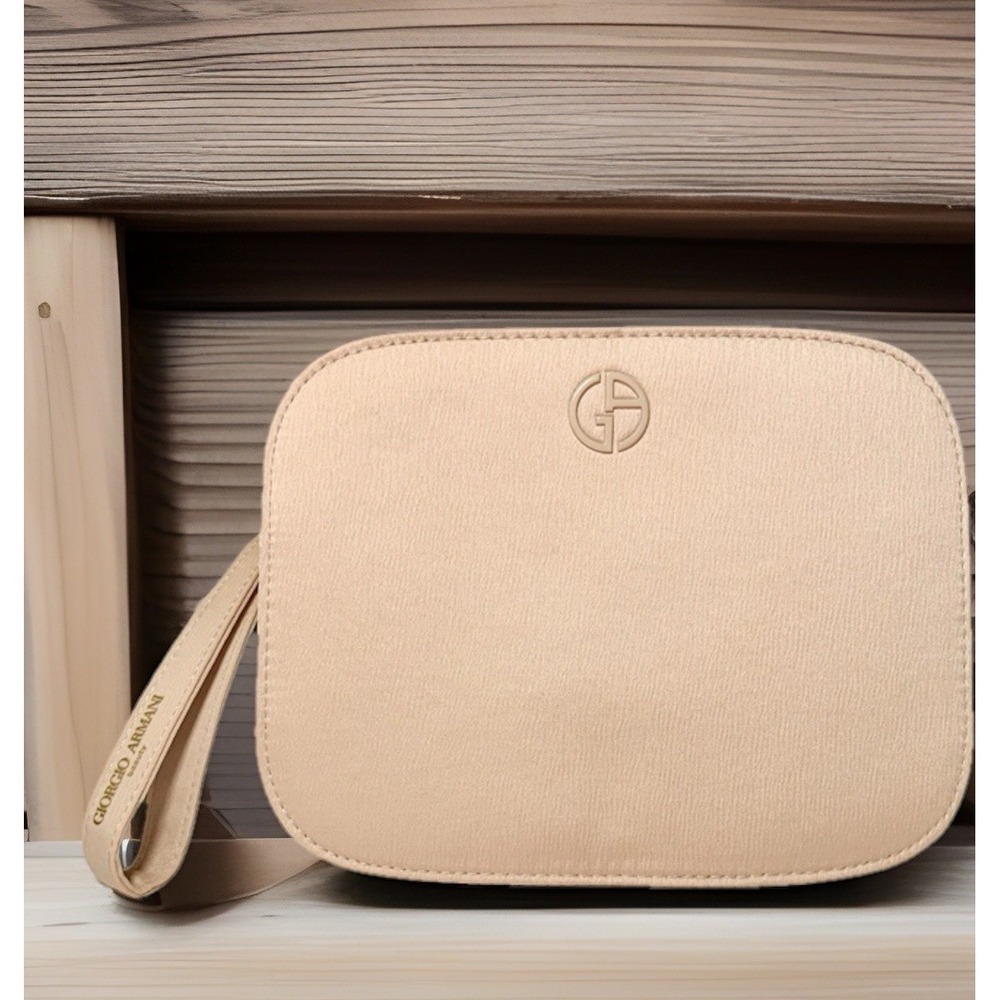 Giorgio Armani Beauty Pouch Blush‎ Pink Bag Cosmetic Toiletry Case GWP Travel